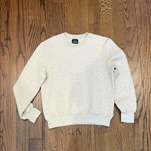 J. Crew Off-White Textured Crewneck Sweater